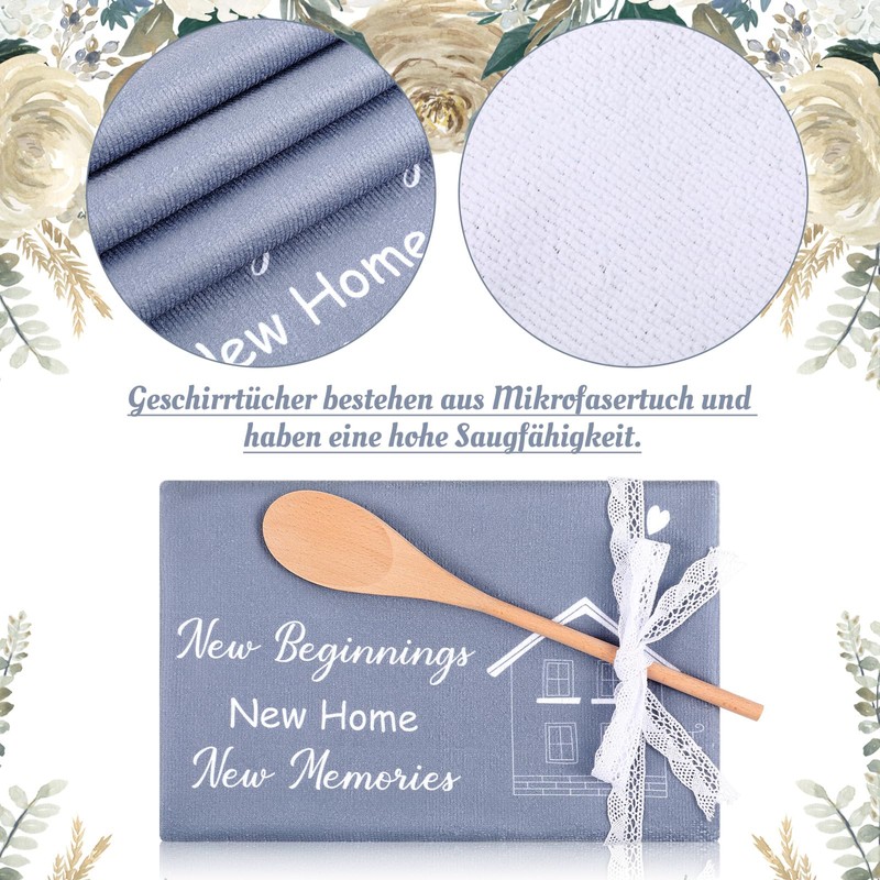 Xuniea Housewarming Gift Idea Tea Towel with Saying New Home