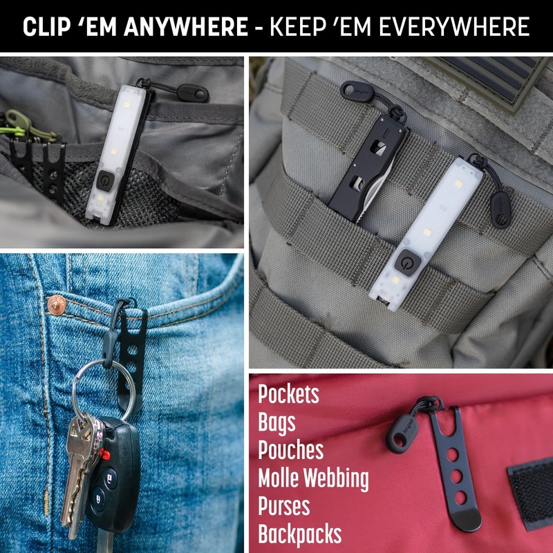 Keyport Pocket Flare 2.0 Mini Flashlight - Rechargeable Keychain Flashlight
