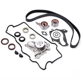 Nakuuly Timing Belt Kit with Water Pump Compatible with 1987-2001 Toyota Camry Celica RAV4 MR2 Solara 2.0L 2.2L 3SFE 5SFE L4 DOHC 16 VALVE Engine # TBK138 TS26199