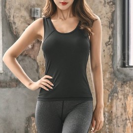 HL] Women's Yoga Sport Fitness Tank Top-2 Black/L