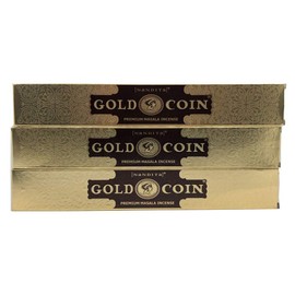 Nandita Gold Coin Premium Masala Incense Sticks - Pack of 3 (15 Gram Each)