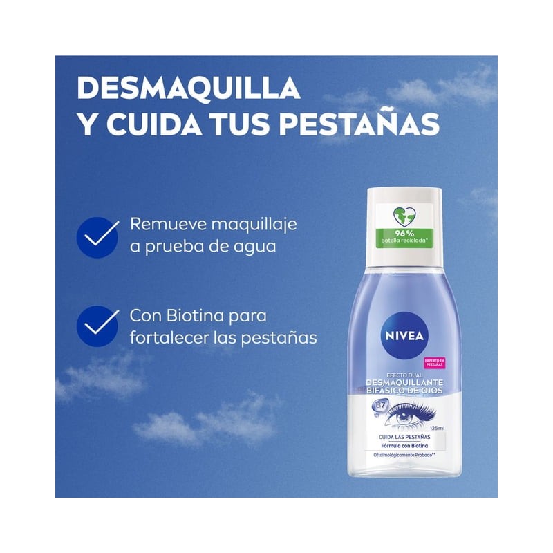 Desmaquillante Bifásico De Ojos Nivea Visage 125 ml