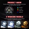 XWQHJW For Hummer H2 2003-2009 Pair DOT 7 inch Round