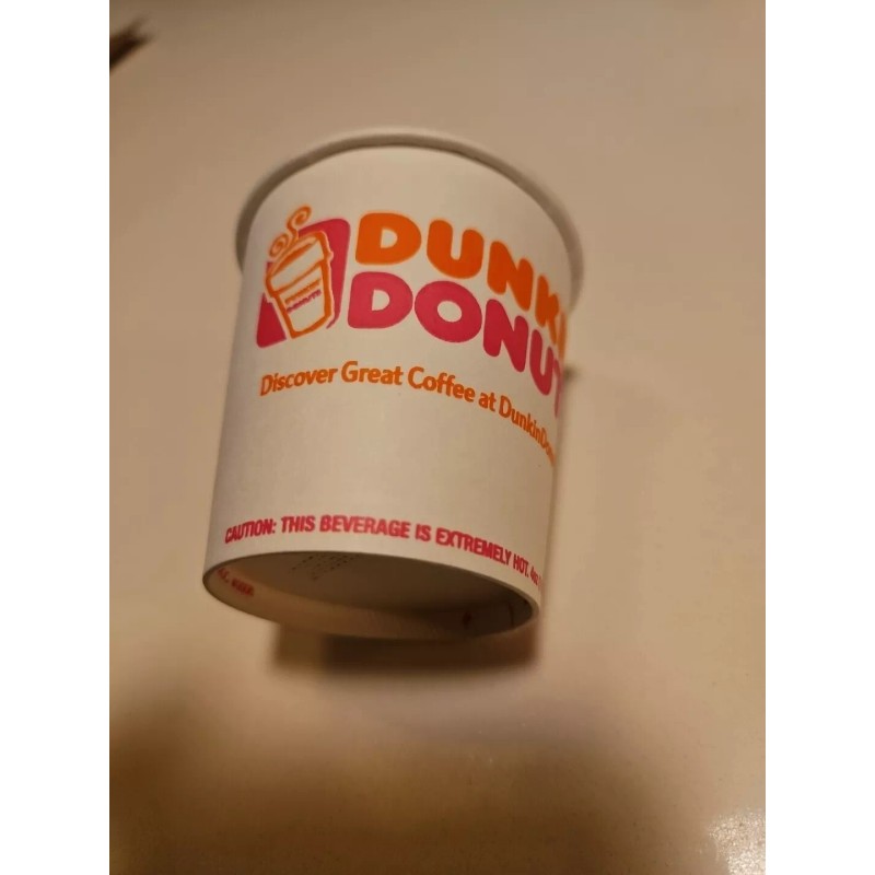 Dunkin' Donuts ONE Dunkin Donuts 4OZ White Paper Store Coffee