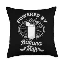 Banana Milk Shake Korean Flavor Japanese Vegan Drink Throw Pillow