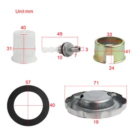 FLYPIG Fuel Gas Tank Cap Gas Cap Joint Filter Set for Honda GX390 GX340 GX270 GX240 GX200 GX160 GX120 168F 188F 190F Engine 17672-880-000 17620-ZH7-023 16955-ZE1-000