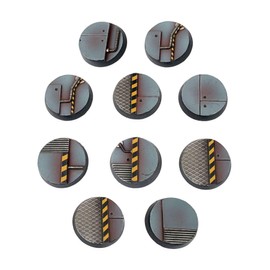 War World Gaming Industry of War Industrial Miniature Bases x 10 (25mm) - 28mm Sci-Fi Tabletop Games Terrain Model