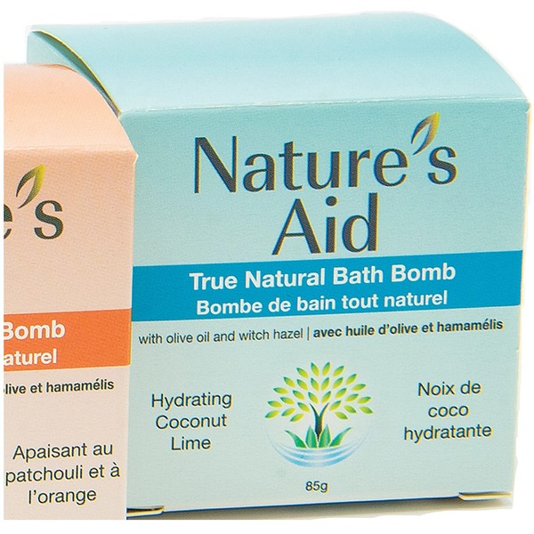 Nature's Aid True Natural Bath Bomb Hydrating Coconut Lime 85g