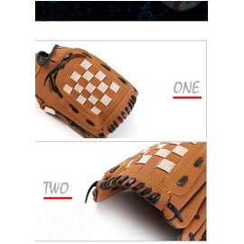 Baseball Gloves Sports Outdoor Baseball Glove Batting Gloves Thickened Softball Gloves Made of PU Leather Left Sports Glove for Toddlers Children