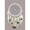 Dream Catcher White, Diameter 20 cm, real handpainted feather