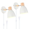 Eyooer Wall Sconces Plug in, Swing Arm Wall Lamp with