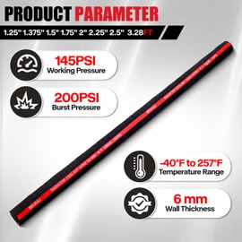 BEIJIULI Flexible Rubber Radiator Coolant Straight Hose 100PSI (2" ID)