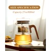 ZENS Magnetic Tea Pot, Enchanted Glass Teapot with Infuser and