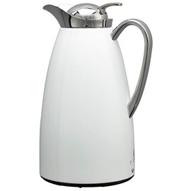 Service Ideas CJZ1WHT Carafe, Glass Lined, White, 1 L
