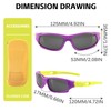 dellyy Children's Cycling Glasses Sports Glasses (Purple Yellow)