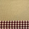 Primitive Home Decors Cotton Burlap with Red and Tan Check