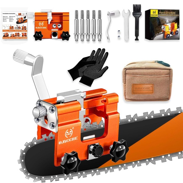Chainsaw Sharpener Jig, Portable Universal Chainsaw Sharpening Kit with 5PCS