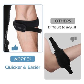 AGPTEK Elbow Brace for Tendonitis and Tennis Elbow 2 Pack, Tennis Golfers Elbow Support Arm Band Elbow Wrap Weightlifting Elbow Strap with Compression Pad for Men & Women (Green)