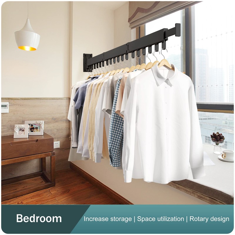 LIENAHU Clothes Drying Rack,Laundry Drying Rack,Clothes Rack Wall Mount,Wall Mounted