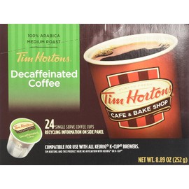 Tim Hortons Decaffeinated Single Serve Coffee Cups, 96 Count (Packaging May Vary)