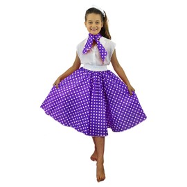 I Love Fancy Dress ILFD7078 Childs Costumes with Long Polka Dot Skirt (One Size) Purple