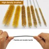 7 Pcs Brass Wire Tube Brushes Bottle Brush Set,11Inch Long
