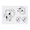 4 x 'Demon Skull' Temporary Tattoos - Water Resistant, Skin-Safe,
