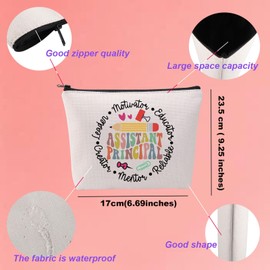Assistant Principal Appreciation Makeup Bag School Principal Toiletry Bag Administrator Gift Vice PrincipalGift Teacher Day Gift (CA-AssiPrincipalMup)