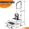 2 Step Stool with Handle & Non-Skid Platform, Adjustable Handrail
