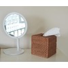 DECRAFTS Rattan Tissue Box Cover Natural Woven Facial Napkin Holder