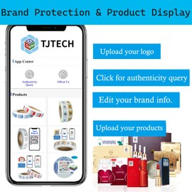 SWMTJTECH 1000pcs 3D QR Code Sticker Anti-counterfeiting Label for Brand Protection, High Security Authenticity Query Sticker with Unique Serial Number and Free Backend System