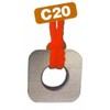 Thanksgiving C-20 Carbide Dust Cutting Metal, Height 0.8 x Thickness 0.8 inches (20 mm) x Thickness 0.2 inches (4 mm), Strap Attachment Cutter