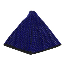 HEROFFIX 1 Pc Gear Shift Stick Gaiter Decoration Gear Stick Knob Cover Boot Shift Cover 27x3x20cm/10.63"x1.18"x7.87" Shiny Style Blue Black Deerskin