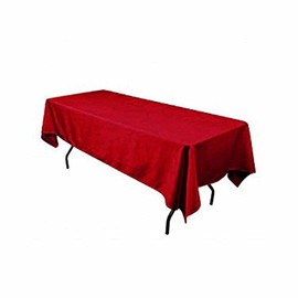 KS Linens Polyester Rectangular Tablecloth 54"x90" Ideal for Rectangular Table 24x60 Inch (Cranberry)