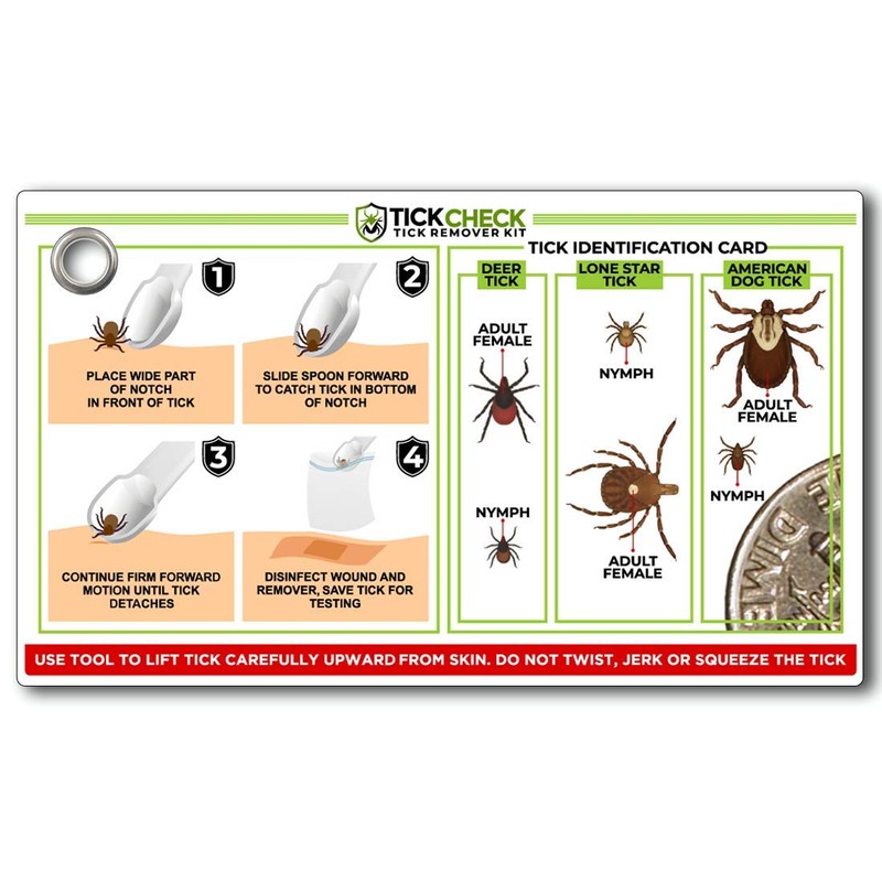 TickCheck Tick Remover Spoon - 3 Pack of Lightweight Tick
