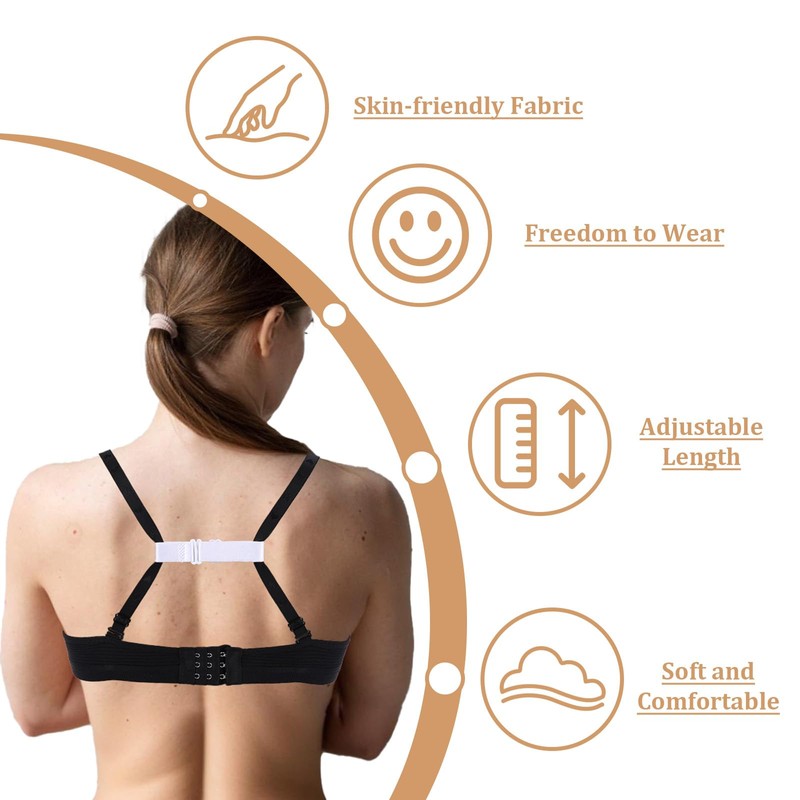 Tyqour 6 Pcs Bra Strap Holders for Slipping Women's Non-Slip