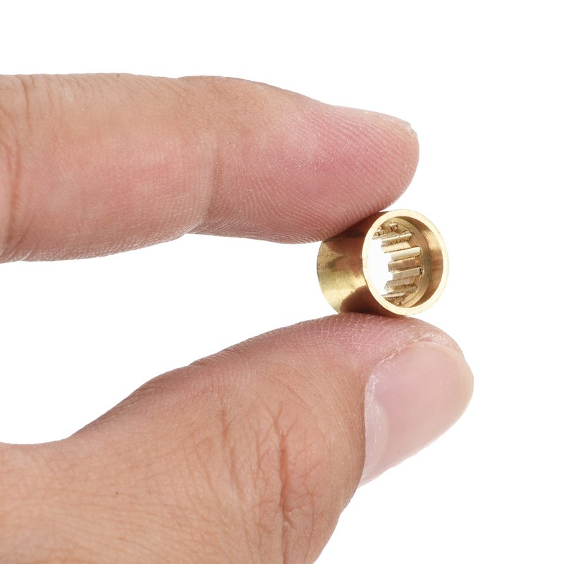 PATIKIL 10mm Dia Brass Pool Cue Ferrules, 10 Pack Billiard