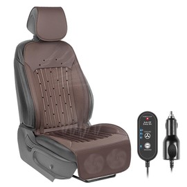 Paffenery 2025 Upgraded Cooling Car Seat Cover Front Seat, 12V-24V Ventilated Cooling Car Seat Cushion, Cooled Seat Cover for Car SUV Truck Universal Fit, Fashion Brown