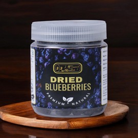 J J Crunch N Munch Dried Blueberries - 120g, All Natural, No Added Sugar, No Oil, 100% Whole Fruit, Crunchy & Delicious Healthy Snack