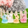 CHROMACRAFT Pack of 70 Luminous Rabbit Ornaments, Small Resin Ornaments,