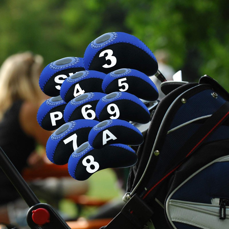 Golf Club Iron Head Covers Set of 10 with Numbers