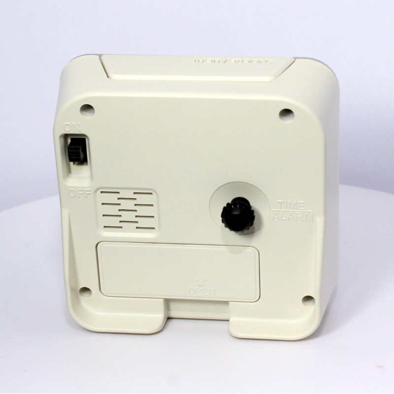 Alarm clock without ticking silent with light rainbow colours snooze