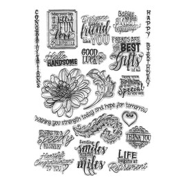 Blessing Words Flowers Leaves Clear Stamps for Card Making Decoration DIY Scrapbooking, Transparent Rubber Seal Stamps for Photo Card Album Crafting Supplies.