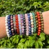 Natural Polished Grade A++ Genuine Gemstone Bead Healing Crystal Bracelets
