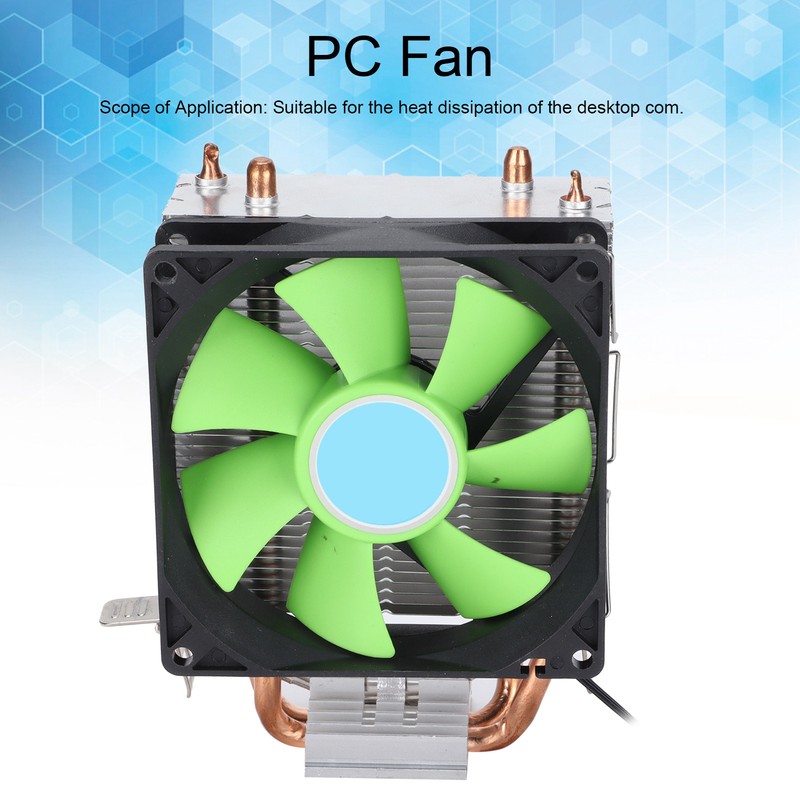 CPU Cooling Fan Pure Copper Double Heat Pipe Mute Universal