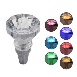 Sakali Crystal Diamond Shape Car Gear Stick Shift Shifter Knob Universal fit for Most Manual Transmission or Automatic Transmission Without Lock Button, Activated Multi-Color LED Light Illuminated