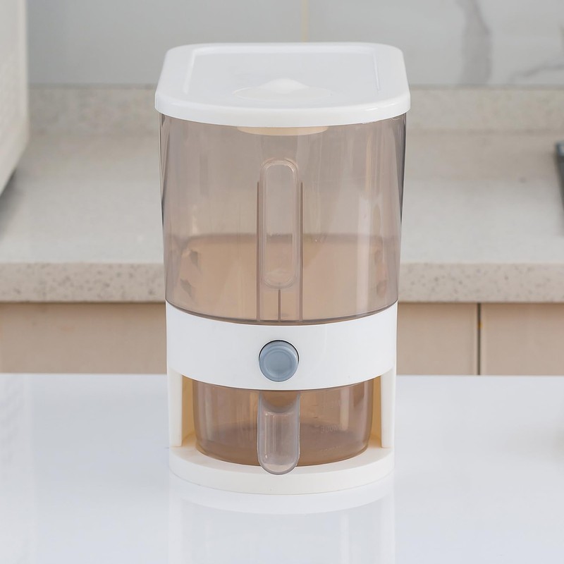 Gagee 11Lbs Rice Dispenser, Large Grain Container Storage with Lid