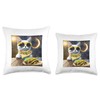 Solar Eclipse Taco Cat Throw Pillow