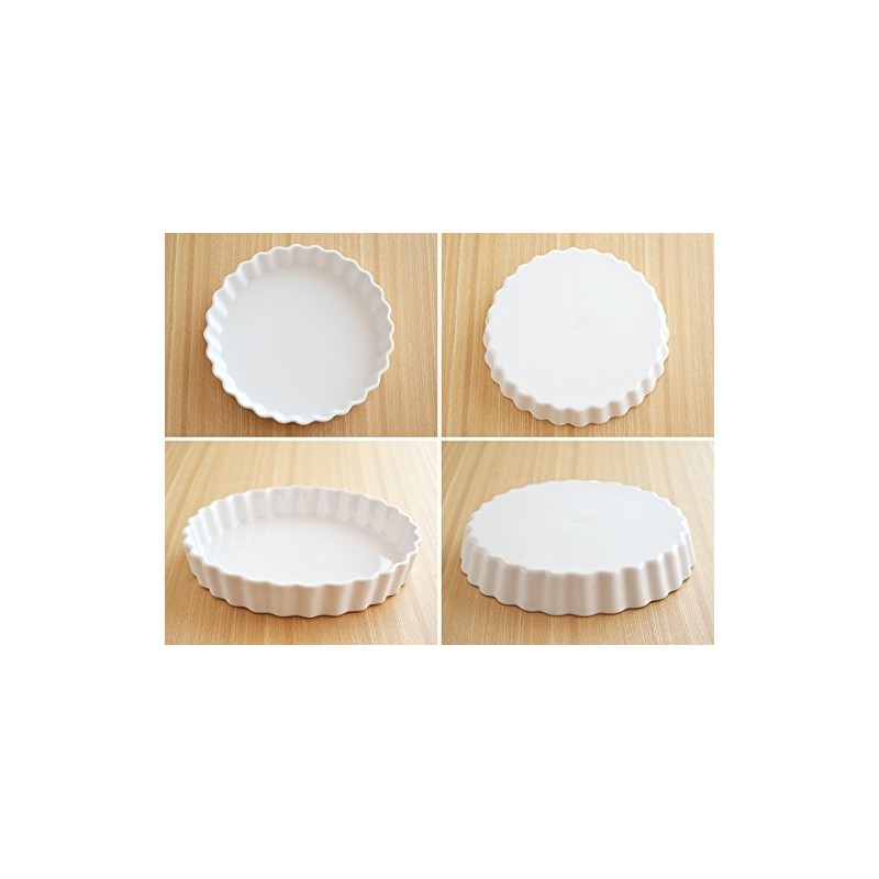 Tableware East White Round Pie Plate, 8 inches (20.2 cm)