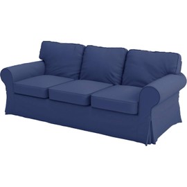 The Premium Heavy Cotton Ektorp 3 Seat Sofa Cover Replacement is Custom Made for IKEA Ektorp Sofa Cover, an Ektorp Sofa Slipcover Replacement (Deep Blue)